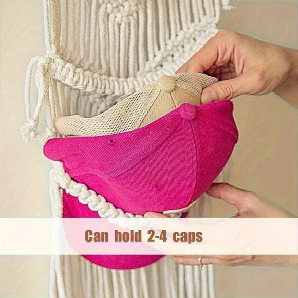 Macrame Hat Rack - Picture 3 of 3